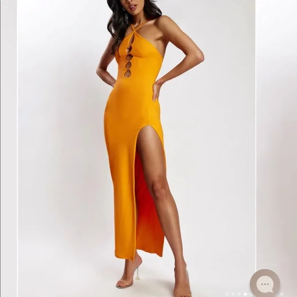 BRAND NEW Meshki Orange Dress - Picture 4 of 4